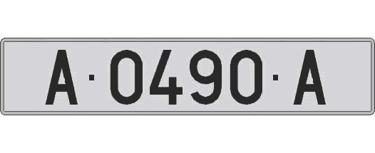 A0490A matricula larga