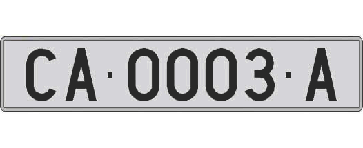 CA0003A matricula larga