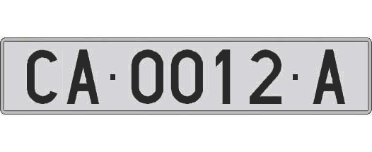 CA0012A matricula larga