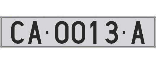 CA0013A matricula larga