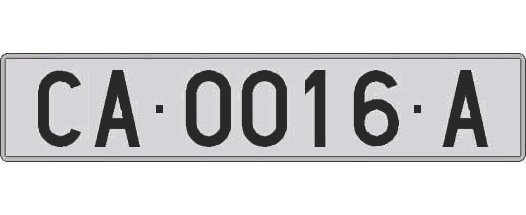 CA0016A matricula larga