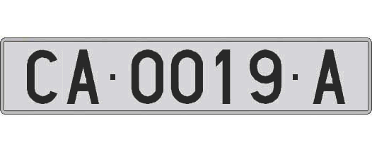 CA0019A matricula larga