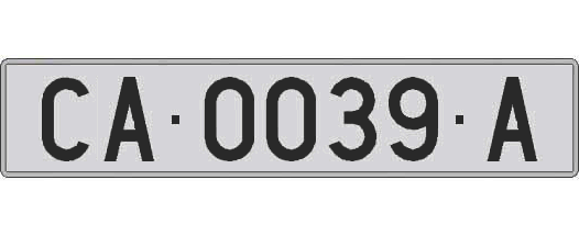 CA0039A matricula larga