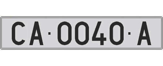 CA0040A matricula larga