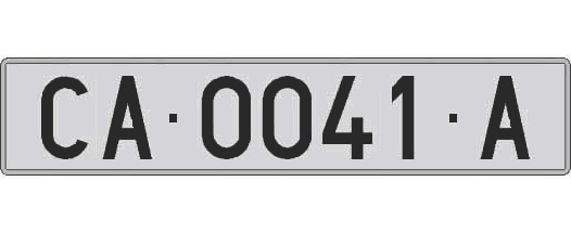 CA0041A matricula larga