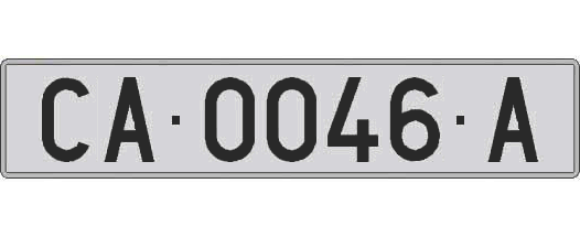 CA0046A matricula larga
