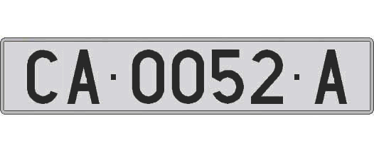CA0052A matricula larga