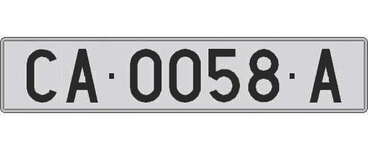 CA0058A matricula larga
