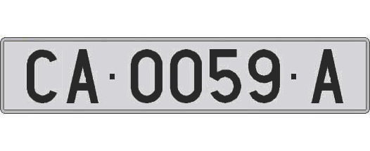 CA0059A matricula larga