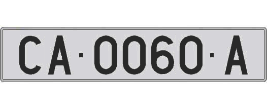 CA0060A matricula larga
