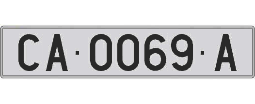 CA0069A matricula larga