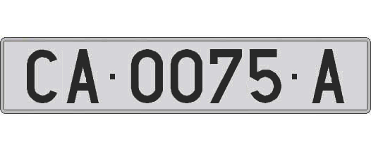CA0075A matricula larga