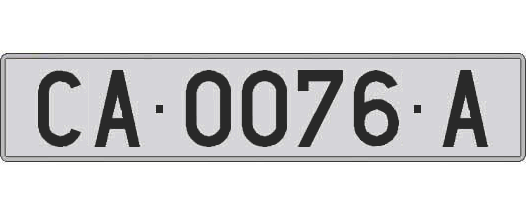 CA0076A matricula larga