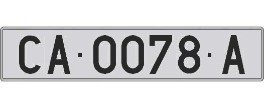 CA0078A matricula larga