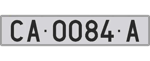 CA0084A matricula larga