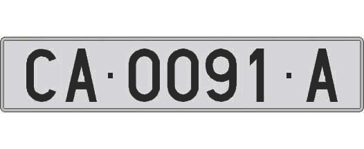 CA0091A matricula larga