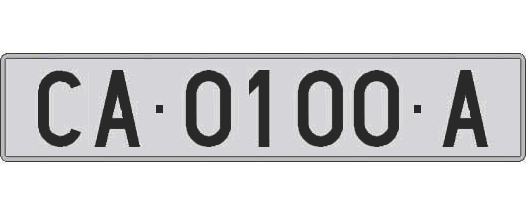 CA0100A matricula larga