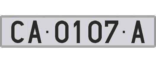 CA0107A matricula larga