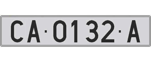 CA0132A matricula larga