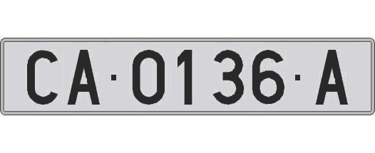 CA0136A matricula larga