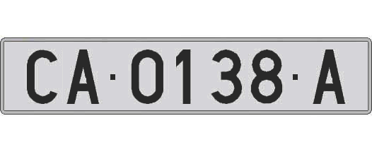 CA0138A matricula larga