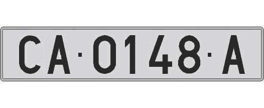 CA0148A matricula larga