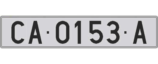 CA0153A matricula larga
