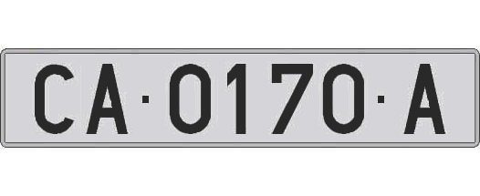 CA0170A matricula larga