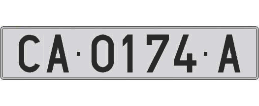 CA0174A matricula larga