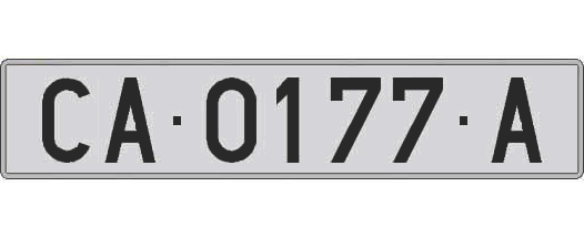CA0177A matricula larga