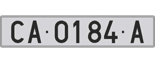 CA0184A matricula larga