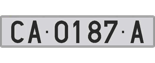 CA0187A matricula larga