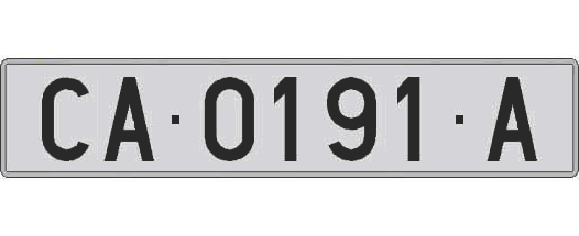 CA0191A matricula larga