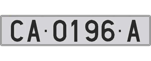 CA0196A matricula larga