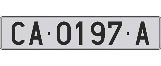 CA0197A matricula larga