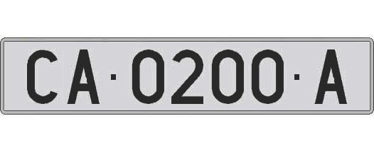 CA0200A matricula larga