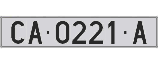 CA0221A matricula larga