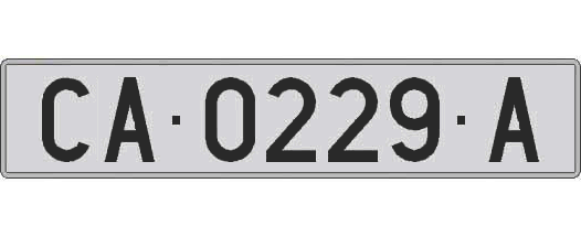 CA0229A matricula larga