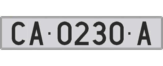 CA0230A matricula larga