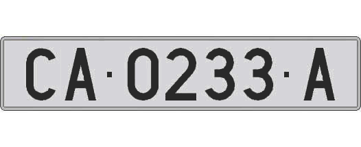 CA0233A matricula larga