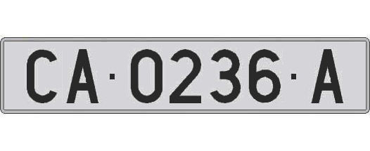 CA0236A matricula larga