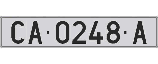 CA0248A matricula larga