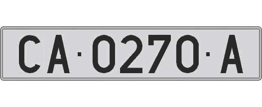 CA0270A matricula larga