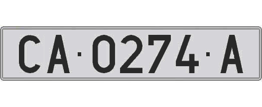 CA0274A matricula larga