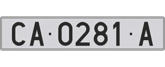 CA0281A matricula larga