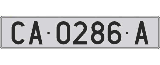 CA0286A matricula larga