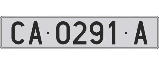 CA0291A matricula larga