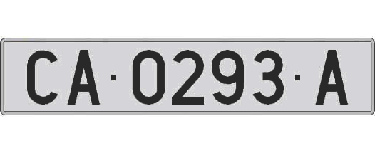 CA0293A matricula larga