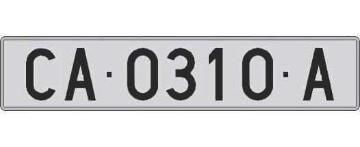CA0310A matricula larga