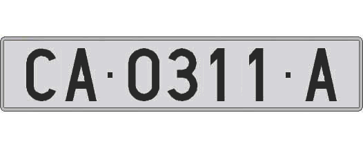 CA0311A matricula larga
